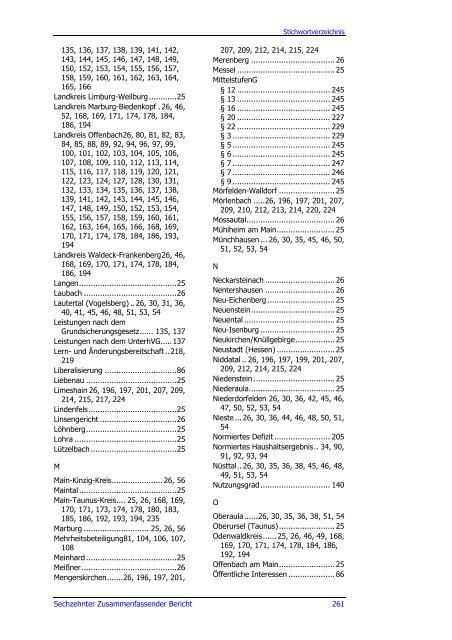 Sechzehnter Zusammenfassender Bericht 2006 - Hessischer ...