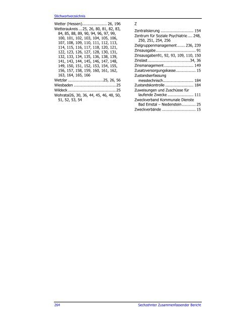 Sechzehnter Zusammenfassender Bericht 2006 - Hessischer ...