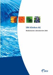 SRH Kliniken AG Medizinischer Jahresbericht 2004