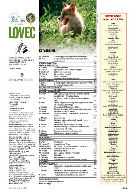 Lovec - Lovska zveza Slovenije
