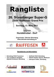 26. Sörenberger Super-G - Skiclub Sörenberg