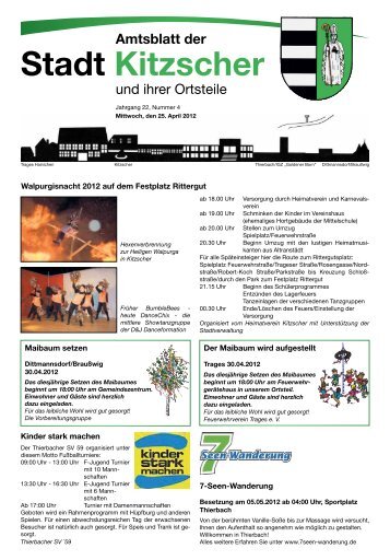 Amtsblatt 04 2012 - Stadt Kitzscher