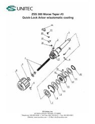 ZSS 300 Morse Taper #3 Quick-Lock Arbor w ... - CS Unitec Inc.