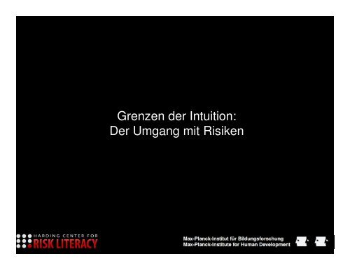 Intuition und Bauchentscheidungen Wolfgang Gaissmaier - Erev