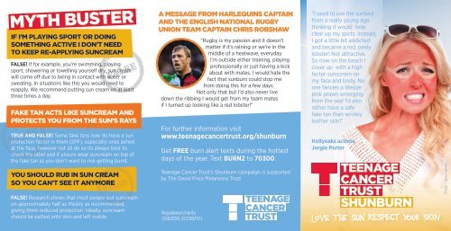 Myth Buster Example Flyer MYTH BUSTER - Teenage Cancer Trust