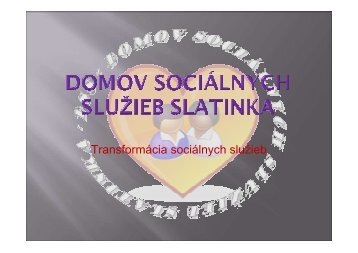 Transformácia sociálnych služieb