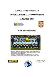 SCHOOL SPORT AUSTRALIA NATIONAL ... - CHS Football