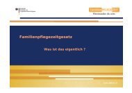 Familienpflegezeitgesetz - Erfolgsfaktor Familie