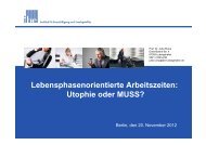 Lebensphasenorientierte Arbeitszeiten - Erfolgsfaktor Familie