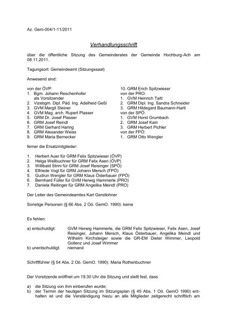 Protokoll vom 08.11.2011 (187 KB) - .PDF - in der Gemeinde ...