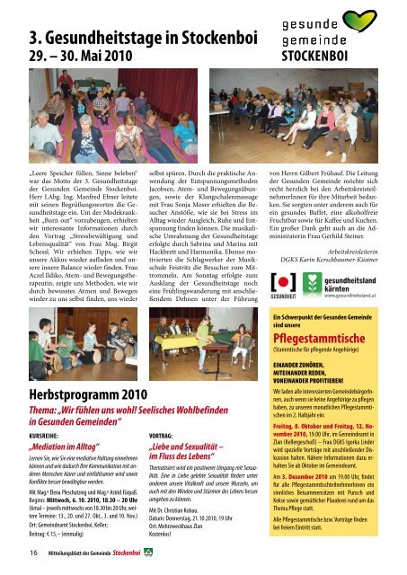 Ausgabe vom Oktober 2010 - in Stockenboi!