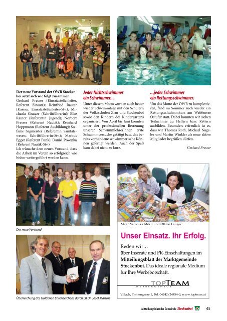 Ausgabe vom Oktober 2010 - in Stockenboi!