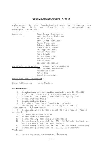 Gemeinderatssitzung vom 27.10.2010 (59 KB) - .PDF