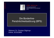 Die Borderline- Persönlichkeitsstörung (BPS)  - Erev