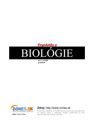 Biologia - Kompletny 2. rocnik strednych skol - Zmaturuj.sk - Zones.sk