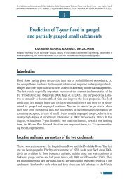 Prediction of T-year flood in gauged and