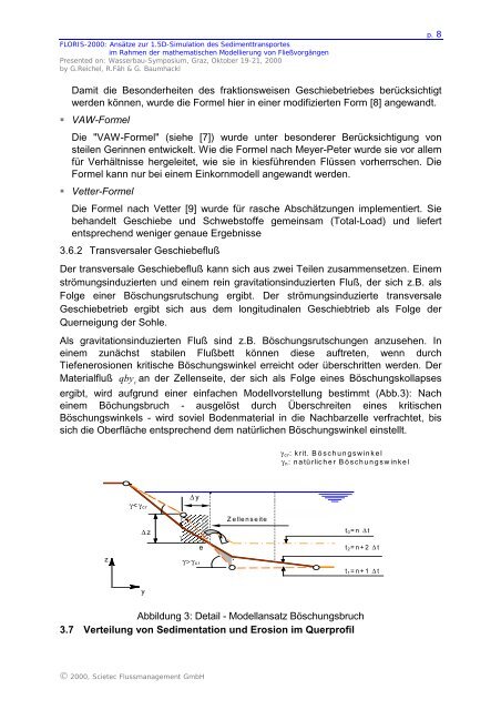 FLORIS-2000: Ansätze zur 1.5D-Simulation des - SCIETEC ...