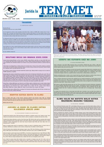 mkutano mkuu wa mwaka 2005/2006 - Tanzania Education Network ...