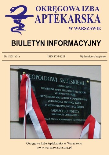 biuletyn nr 1 z 2011 tekst.pdf - Okręgowa Izba Aptekarska w ...