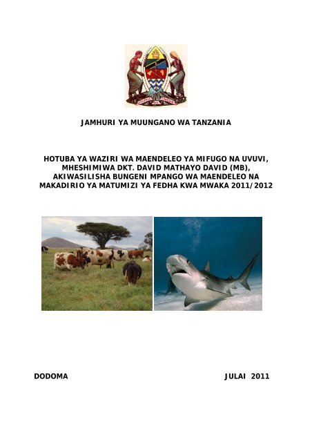 jamhuri ya muungano wa tanzania - Ministry of Livestock and ...