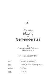 Gemeinderatsprotokoll 28. Juni 2010 (100 KB) - .PDF - Freistadt