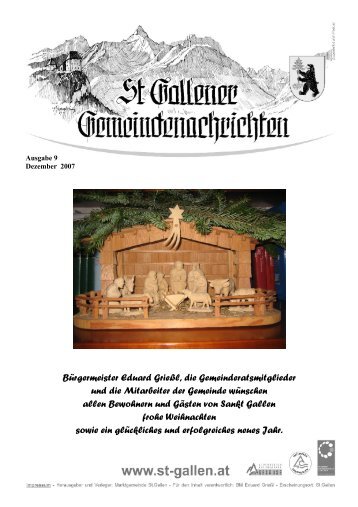 Bürgermeister Eduard Grießl, die ... - in St. Gallen