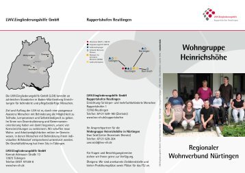 Wohngruppe Heinrichshöhe - LWV.Eingliederungshilfe GmbH