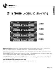 Crown XTi-4002 Bedienungsanleitung - Huss Licht & Ton