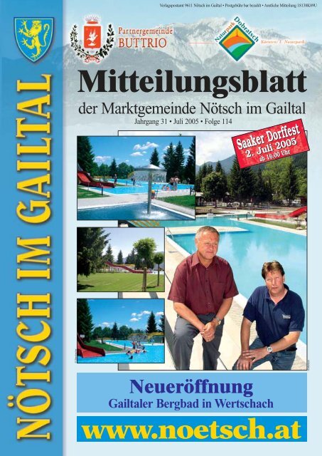 Mitteilungsblatt - Marktgemeinde Nötsch