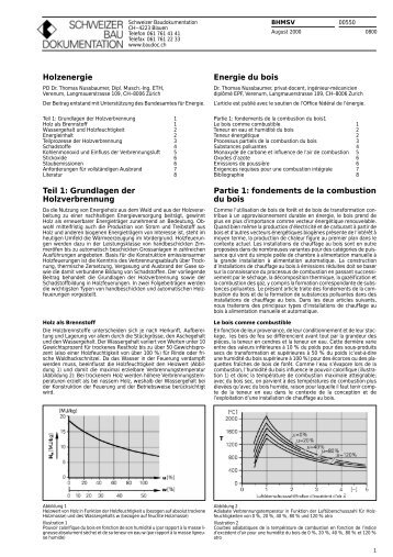 Holzenergie Teil 1: Grundlagen der Holzverbrennung ... - Verenum