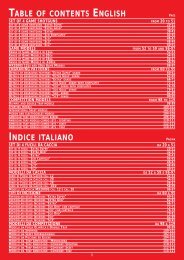 TABLE OF CONTENTS ENGLISH INDICE ITALIANO - Siegert