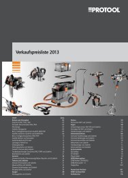 Verkaufspreisliste 2013 - Protool