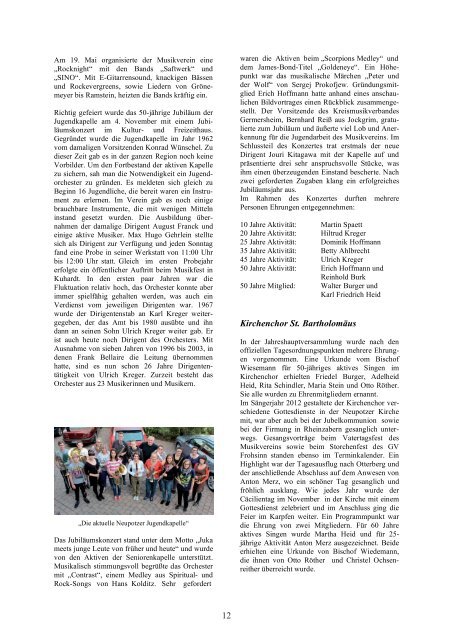 Heimatbrief 2012 - Ortsgemeinde Neupotz