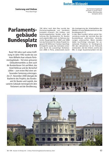 Parlaments- gebäude Bundesplatz Bern - Robe Verlag