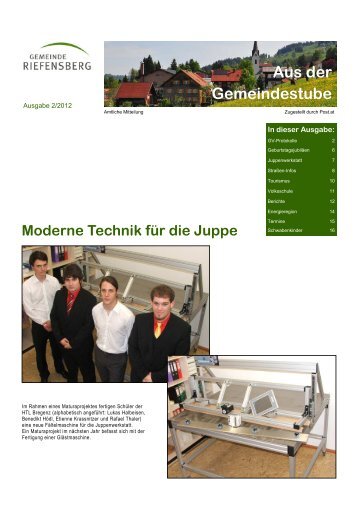 Gemeindestube 2/2012 - Gemeinde Riefensberg online