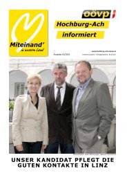 Miteinand' Hochburg-Ach informiert - ÖVP Hochburg-Ach