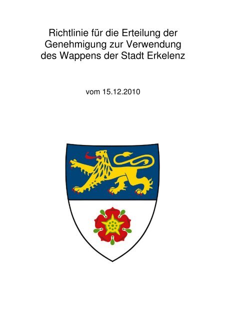 Richtlinie - Verwendung Stadtwappen - Erkelenz