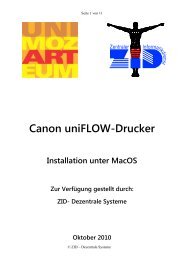 Installation der Canon uniFLOW-Drucker unter MacOS X - Mozarteum