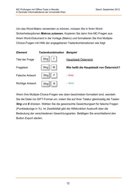 Multiple-Choice-Prüfungen: - Zentraler Informatikdienst - Universität ...