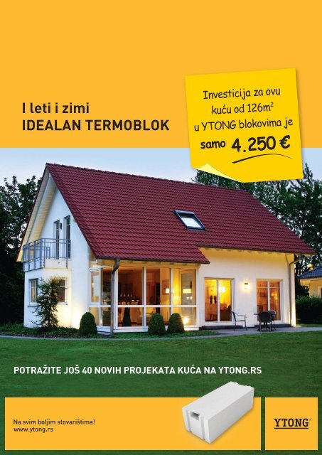 I leti i zimi idealan termoblok - Ytong