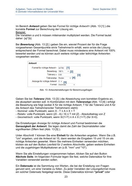 Aufgaben, Tests und Noten in Moodle - Zentraler Informatikdienst ...