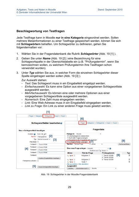 Aufgaben, Tests und Noten in Moodle - Zentraler Informatikdienst ...