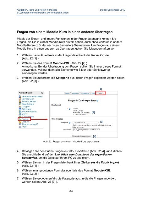 Aufgaben, Tests und Noten in Moodle - Zentraler Informatikdienst ...