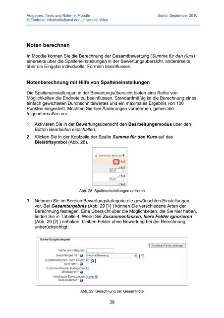 Aufgaben, Tests und Noten in Moodle - Zentraler Informatikdienst ...