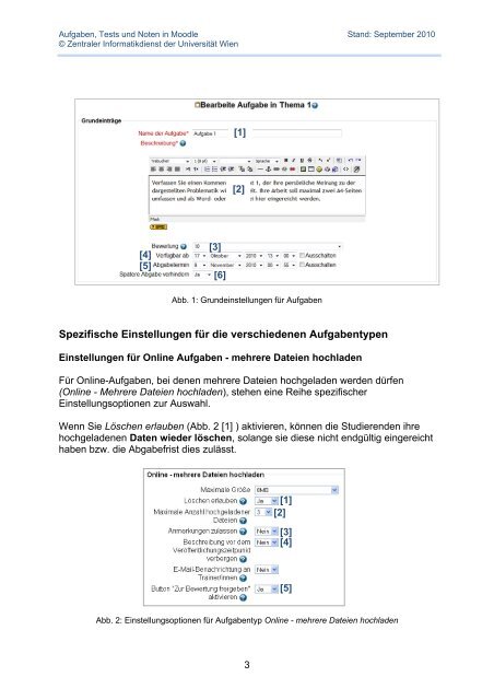 Aufgaben, Tests und Noten in Moodle - Zentraler Informatikdienst ...