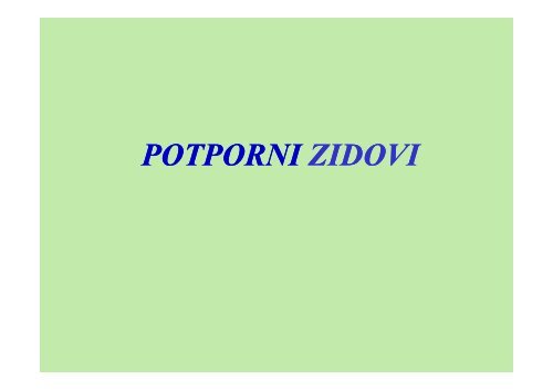 POTPORNI ZIDOVI