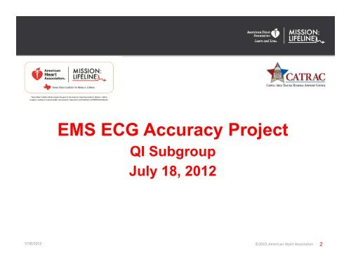 EMS ECG Accuracy Project Report July 2012 - Catrac