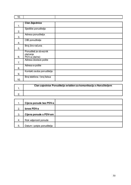 Troškovnik i ponudbeni list- Obrazovanje - Hrvatski zavod za ...