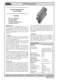 Drehrichtungssensor Drehrichtungssensor Typ DS 9000 - ERMA ...