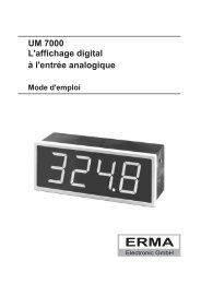 20 mA 4.5. Connexion des entrées digitales - ERMA - Electronic ...